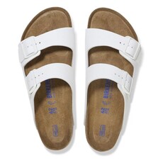BIRKENSTOCK ARIZONA SOFT FOOTBED WHITE LEATHER | BEND SHOE CO