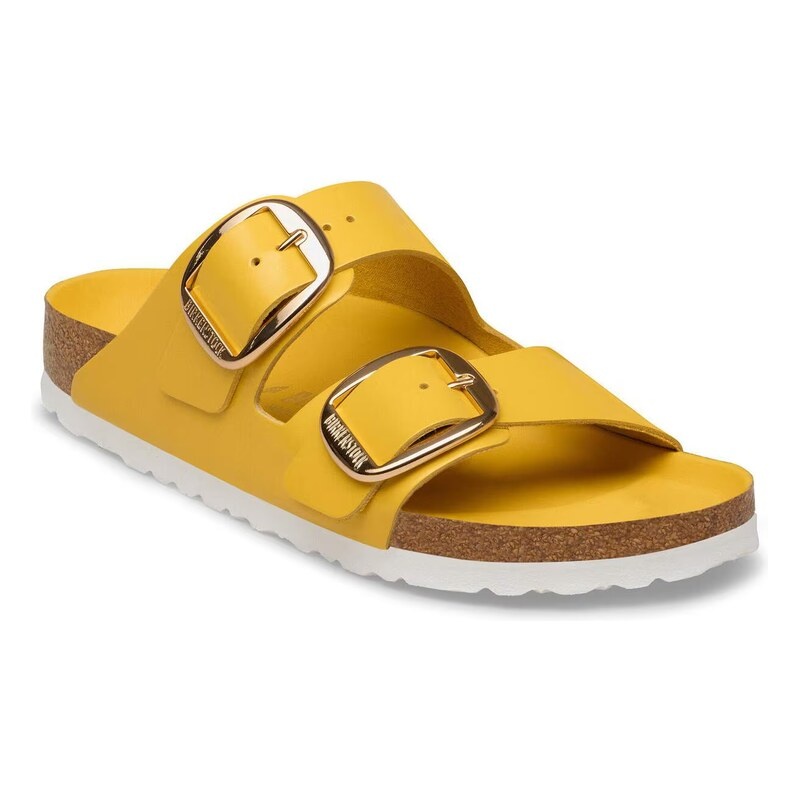 BIRKENSTOCK ARIZONA BIG BUCKLE HIGH SHINE LEATHER-OCHRE