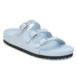 BIRKENSTOCK FLORIDA EXQUISITE BUCKLE HIGH SHINE LEATHER-BABY BLUE
