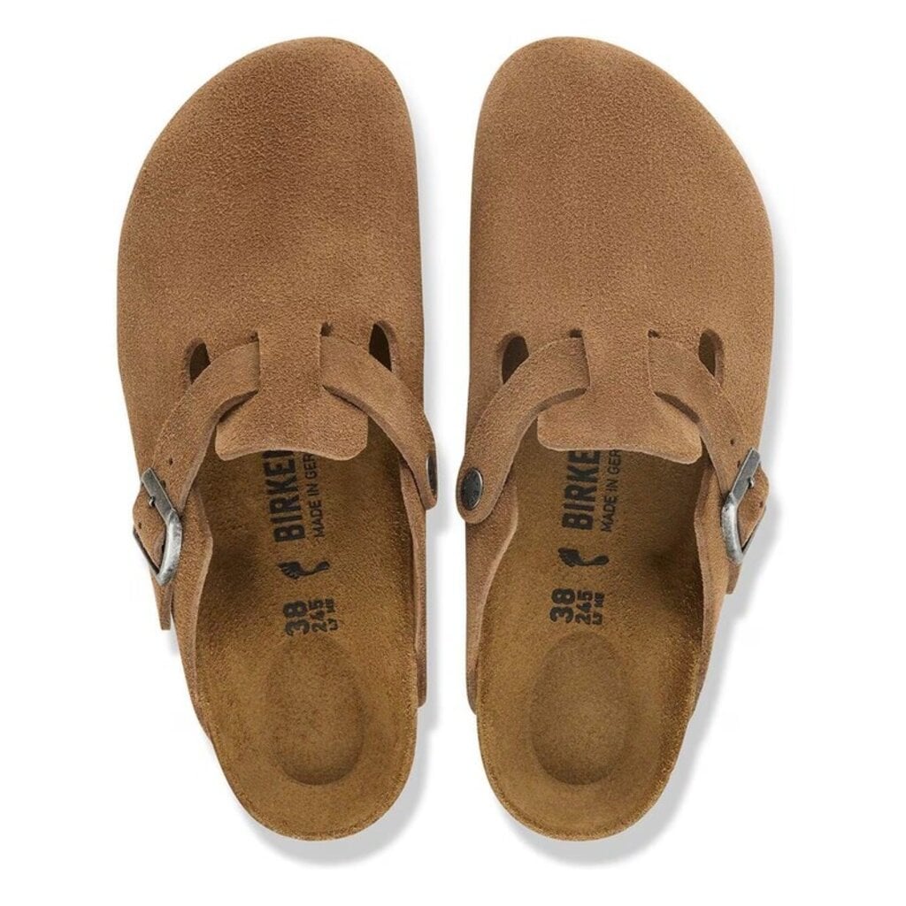 BIRKENSTOCK BOSTON SUEDE-DARK TEA | BEND SHOE CO