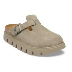 BIRKENSTOCK BOSTON CHUNKY SUEDE-TAUPE | BEND SHOE CO