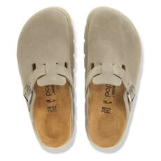 BIRKENSTOCK BOSTON CHUNKY SUEDE-TAUPE | BEND SHOE CO