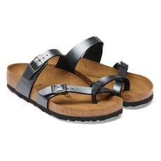 BIRKENSTOCK MAYARI BIRKO-FLOR-METALLIC BLACK | BEND SHOE CO