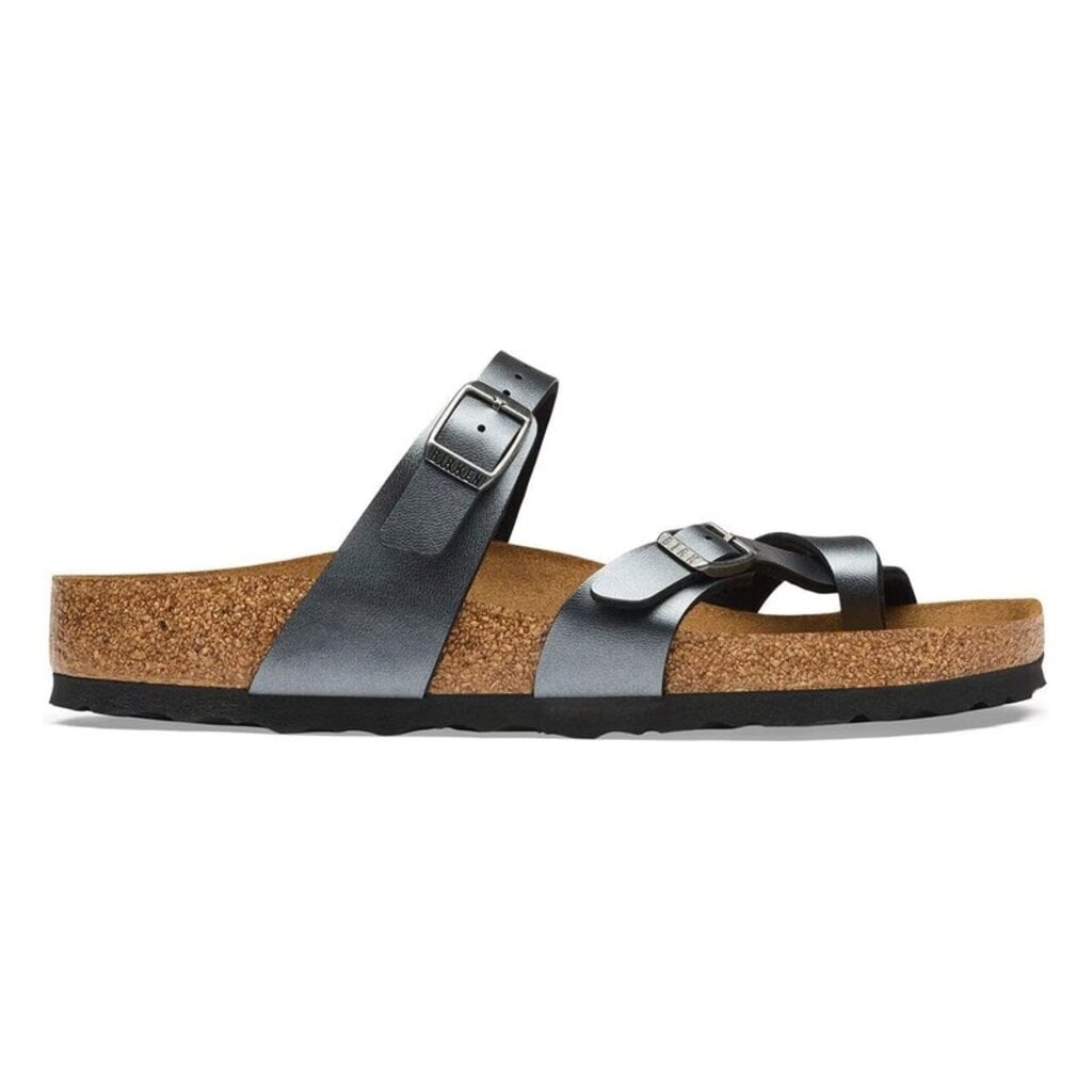 BIRKENSTOCK MAYARI BIRKO-FLOR-METALLIC BLACK | BEND SHOE CO