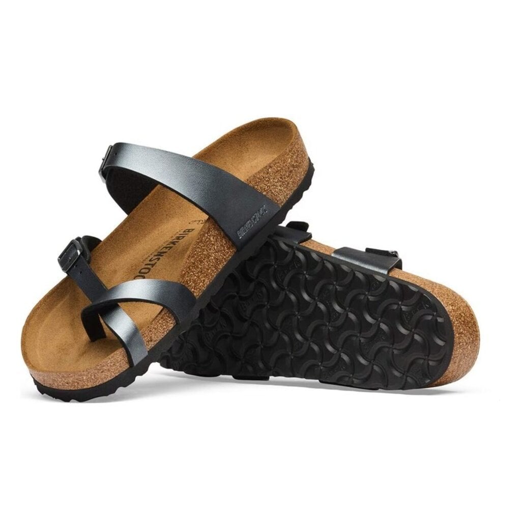 BIRKENSTOCK MAYARI BIRKO-FLOR-METALLIC BLACK | BEND SHOE CO