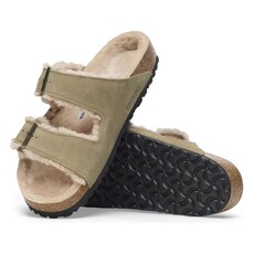 BIRKENSTOCK ARIZONA SHEARLING SUEDE LEATHER-TAUPE | BEND SHOE CO