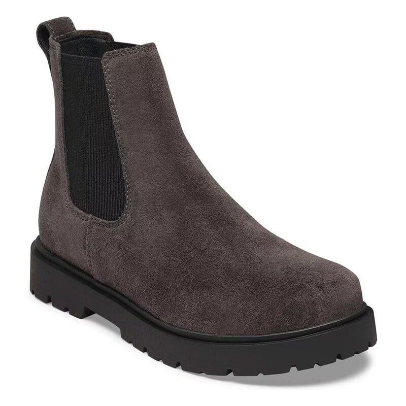 BIRKENSTOCK HIGHWOOD SLIP ON SUEDE-VELVET GRAY