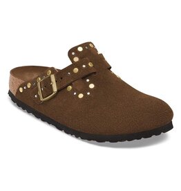 BIRKENSTOCK BOSTON RIVET SUEDE-CARAFE