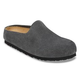 BIRKENSTOCK AMSTERDAM WRAPPED SUEDE-CHARCOAL