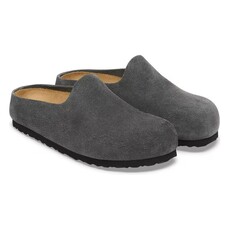 BIRKENSTOCK AMSTERDAM WRAPPED SUEDE-CHARCOAL | BEND SHOE CO