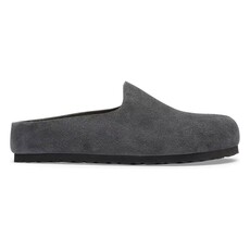 BIRKENSTOCK AMSTERDAM WRAPPED SUEDE-CHARCOAL | BEND SHOE CO