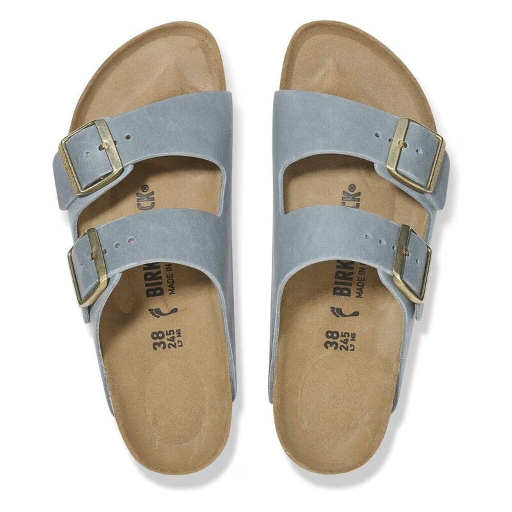 BIRKENSTOCK ARIZONA OILED LEATHER-BASALT GRAY | BEND SHOE CO