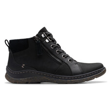 CLARKS WOMEN'S ORLENE TOP WATERPROOF NUBUC-BLACK | BEND SHOE CO