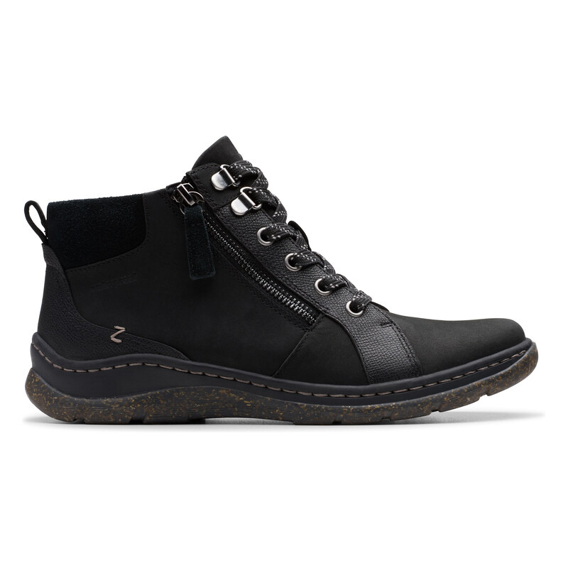 CLARKS WOMEN'S ORLENE TOP WATERPROOF NUBUC-BLACK