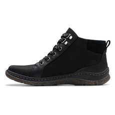 CLARKS WOMEN'S ORLENE TOP WATERPROOF NUBUC-BLACK | BEND SHOE CO