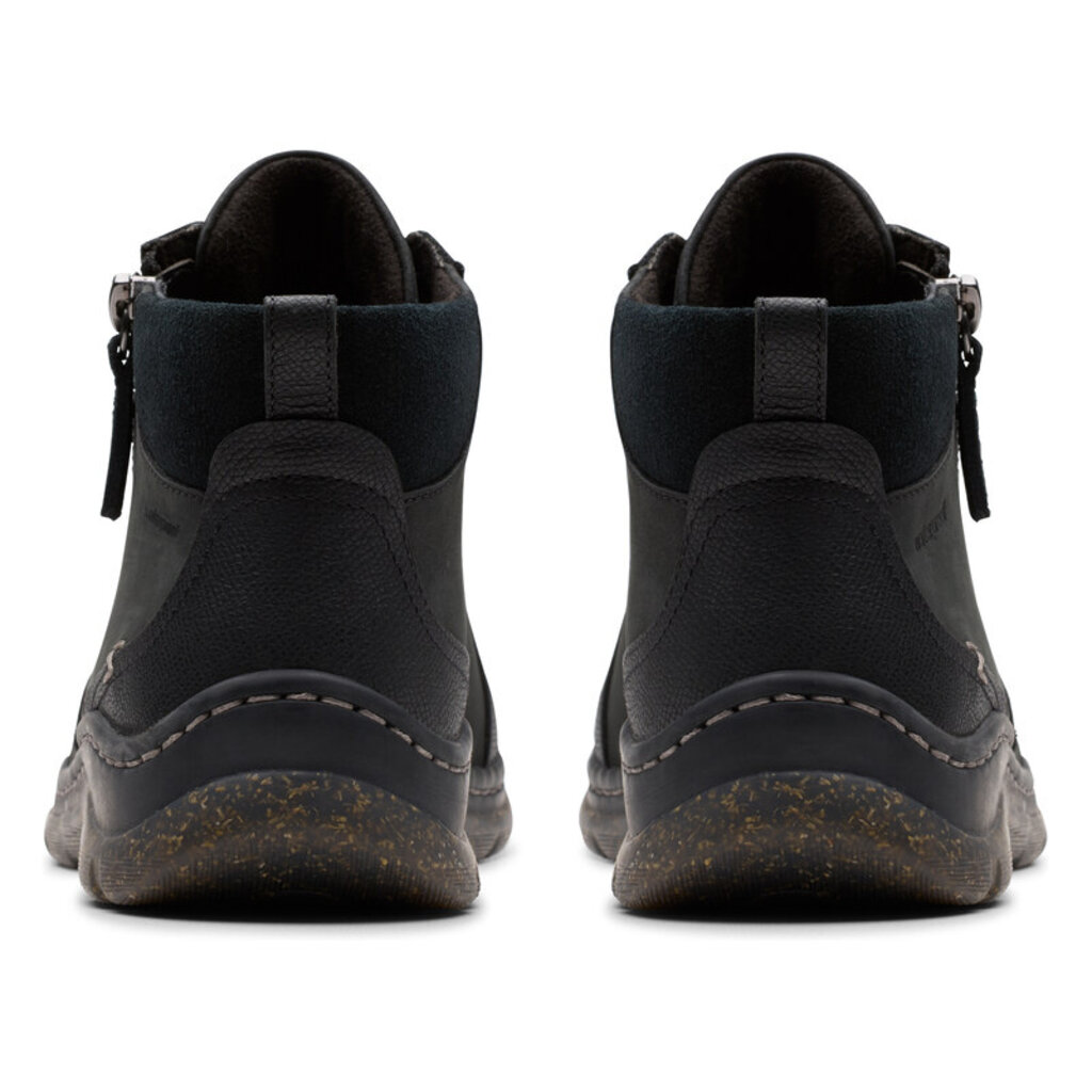 CLARKS WOMEN'S ORLENE TOP WATERPROOF NUBUC-BLACK | BEND SHOE CO