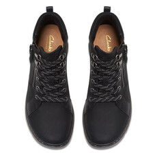 CLARKS WOMEN'S ORLENE TOP WATERPROOF NUBUC-BLACK | BEND SHOE CO
