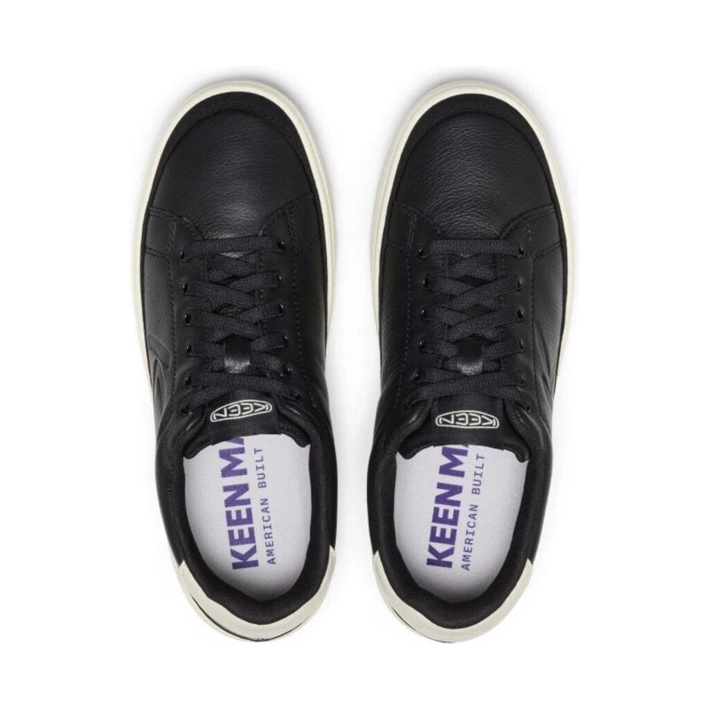 KEEN MEN'S KM1 LEATHER COURT-BLACK/BIRCH | BEND SHOE CO