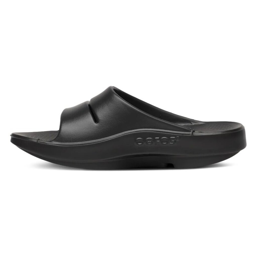 OOFOS OOAHH LIMITED SANDAL-BLACK BLOSSOM | BEND SHOE CO