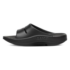 OOFOS OOAHH LIMITED SANDAL-BLACK BLOSSOM | BEND SHOE CO