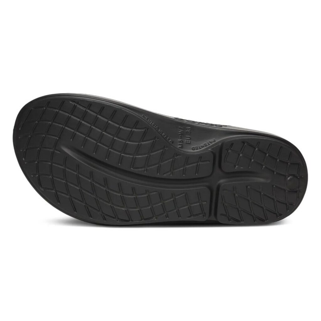 OOFOS OOAHH LIMITED SANDAL-BLACK BLOSSOM | BEND SHOE CO