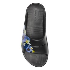 OOFOS OOAHH LIMITED SANDAL-BLACK BLOSSOM | BEND SHOE CO