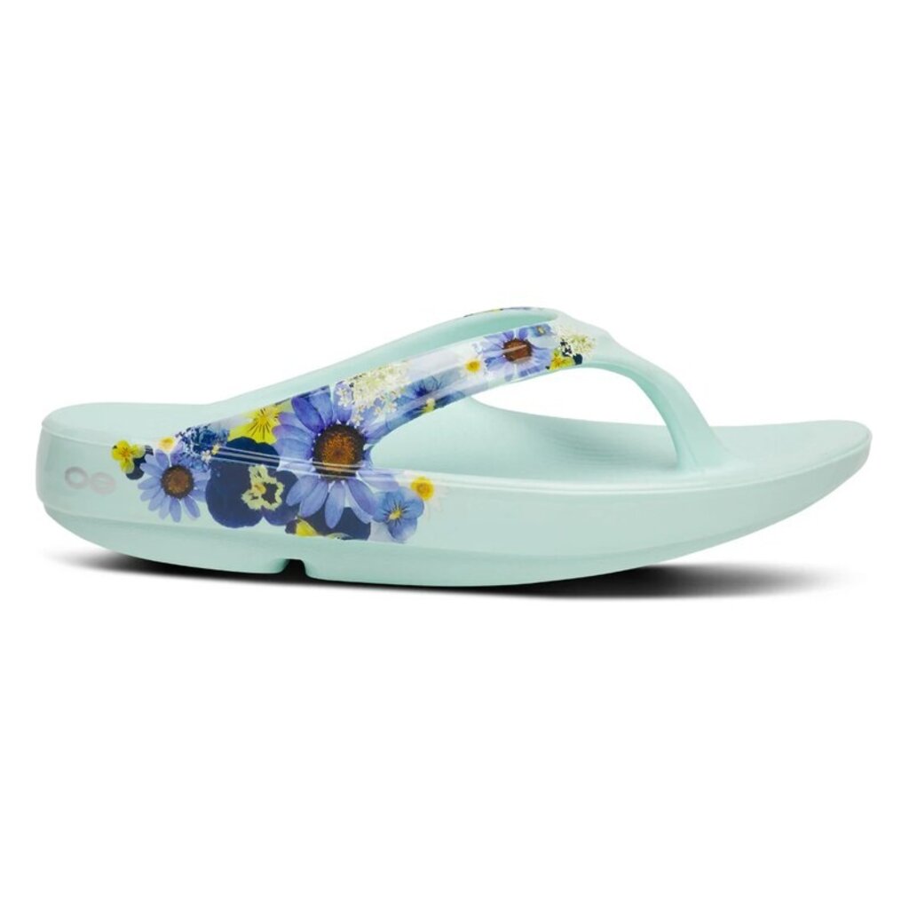 OOFOS OOAHH LIMITED SANDAL-MINT BLOSSOM | BEND SHOE CO