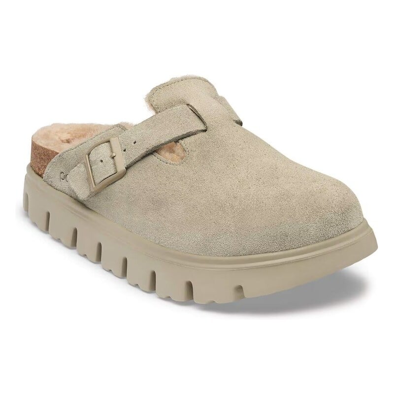 BIRKENSTOCK BOSTON CHUNKY SHEARLING-TAUPE/SAND CASTLE