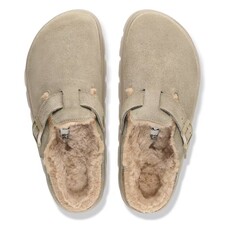 BIRKENSTOCK BOSTON CHUNKY SHEARLING-TAUPE/SAND CASTLE | BEND SHOE CO