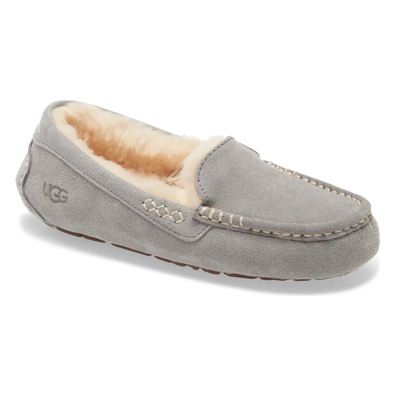 UGG WOMEN'S ANSLEY SLIPPER-LIGHT GREY