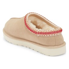 UGG WOMEN'S TASMAN II SLIPPER-SAND/DARK CHERRY