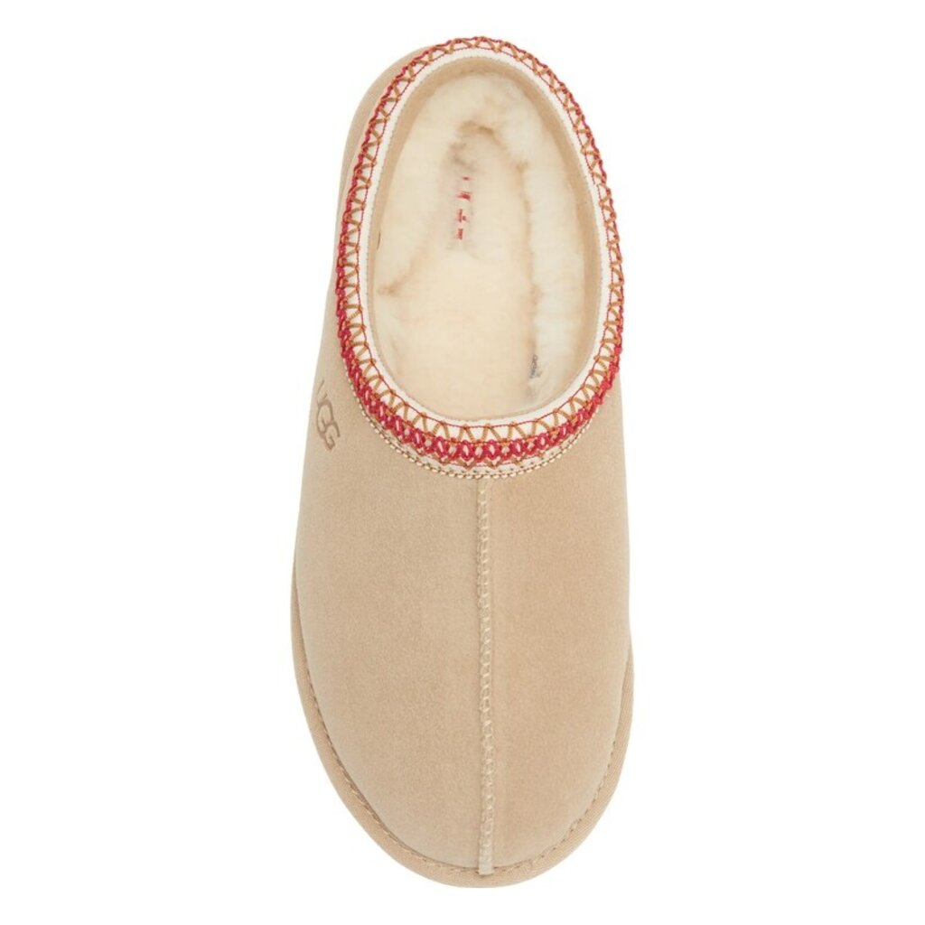 UGG WOMEN'S TASMAN II SLIPPER-SAND/DARK CHERRY
