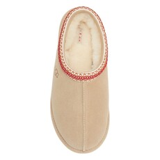 UGG WOMEN'S TASMAN II SLIPPER-SAND/DARK CHERRY