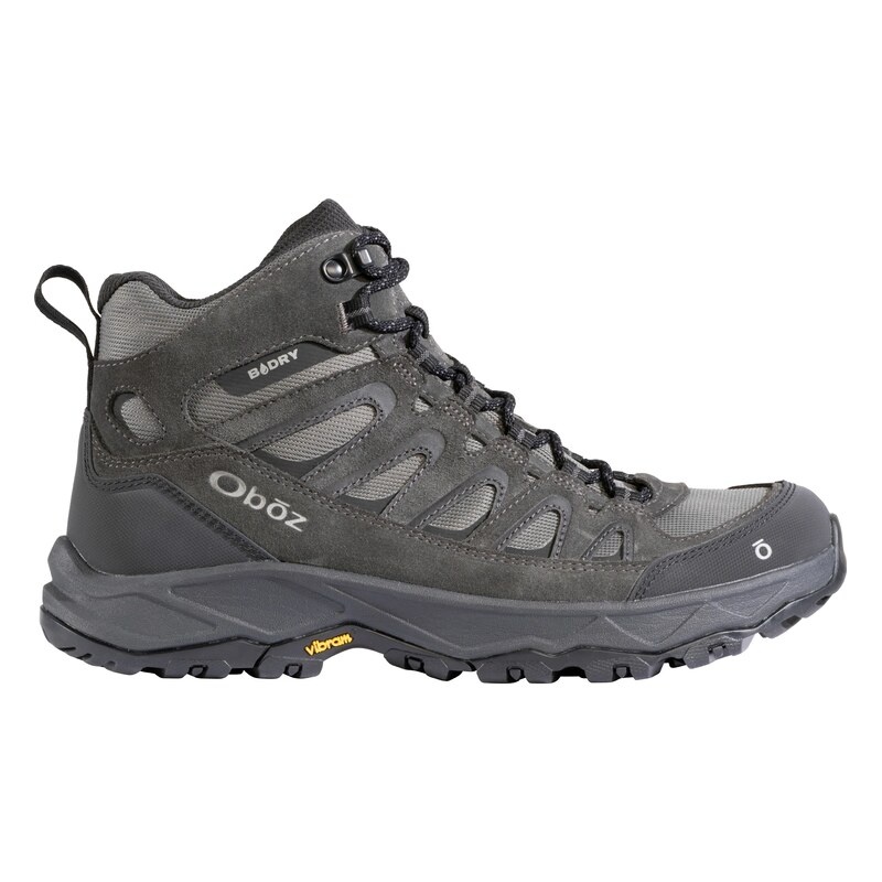 OBOZ MEN'S SAWTOOTH ASCENT WP MID-CHARCOAL