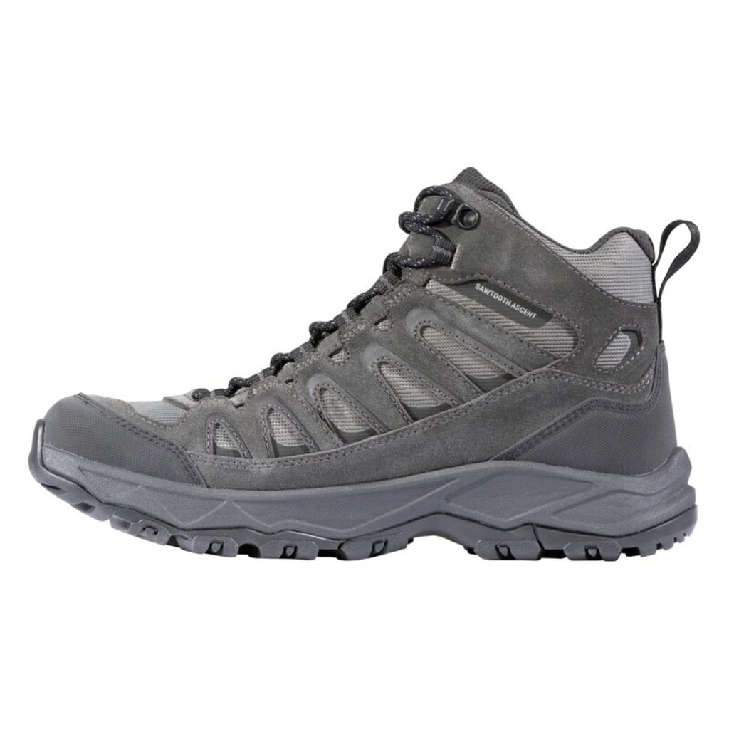 OBOZ MEN'S SAWTOOTH ASCENT WP MID-CHARCOAL | BEND SHOE CO
