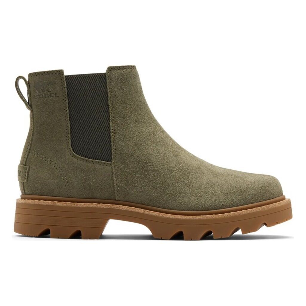 SOREL WOMEN'S REVEL RD CHELSEA WATERPROOF-STONE/GREEN | BEND SHOE CO