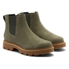 SOREL WOMEN'S REVEL RD CHELSEA WATERPROOF-STONE/GREEN | BEND SHOE CO