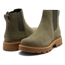 SOREL WOMEN'S REVEL RD CHELSEA WATERPROOF-STONE/GREEN | BEND SHOE CO