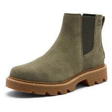 SOREL WOMEN'S REVEL RD CHELSEA WATERPROOF-STONE/GREEN | BEND SHOE CO