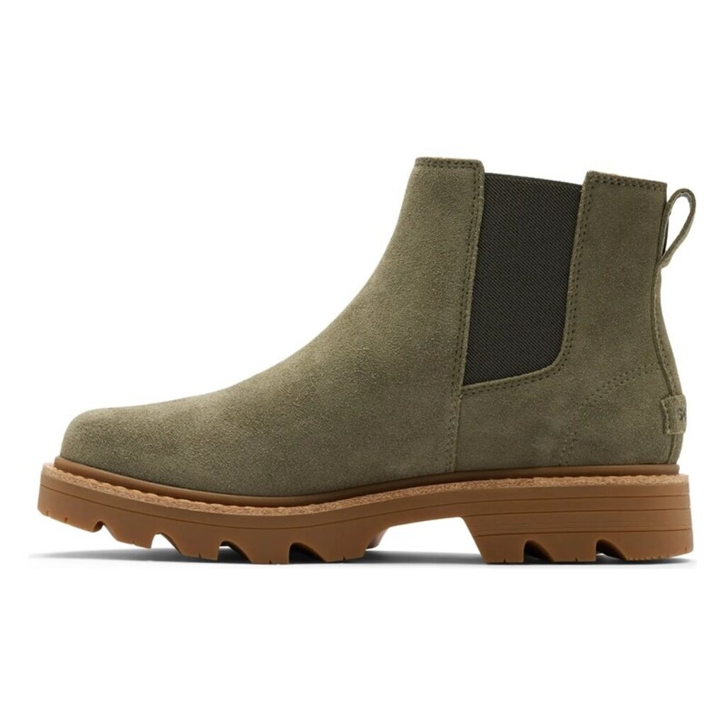 SOREL WOMEN'S REVEL RD CHELSEA WATERPROOF-STONE/GREEN | BEND SHOE CO