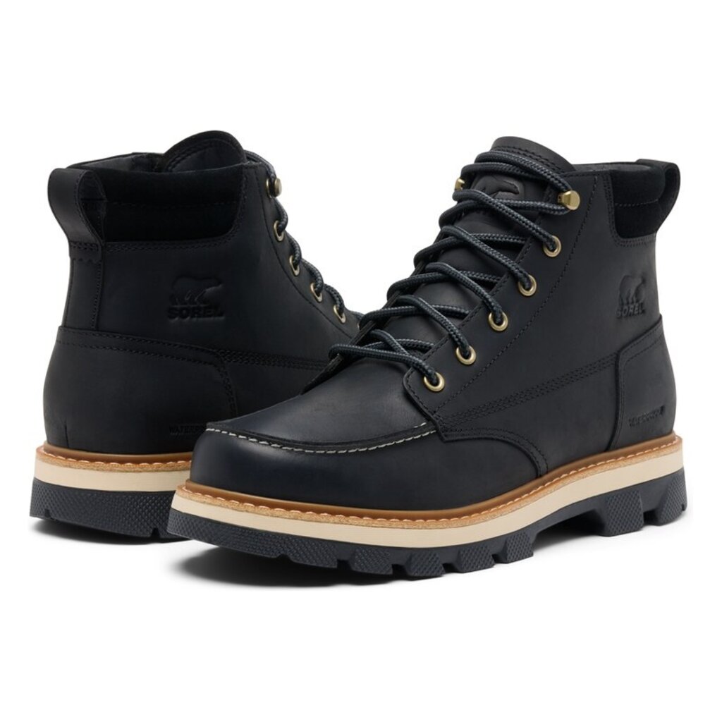 SOREL LARK-47 MOC TOE WATERPROOF-BLACK/BLEACHED CERAMIC | BEND SHOE CO