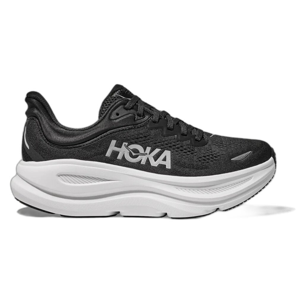 HOKA ONE ONE MEN'S BONDI 9-BLACK/WHITE | BEND SHOE CO