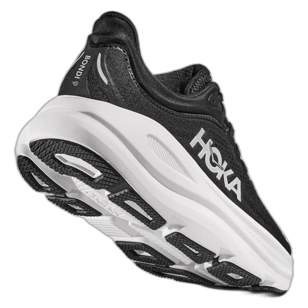 HOKA ONE ONE MEN'S BONDI 9-BLACK/WHITE | BEND SHOE CO