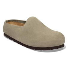 BIRKENSTOCK AMSTERDAM WRAPPED SUEDE-TAUPE | BEND SHOE CO