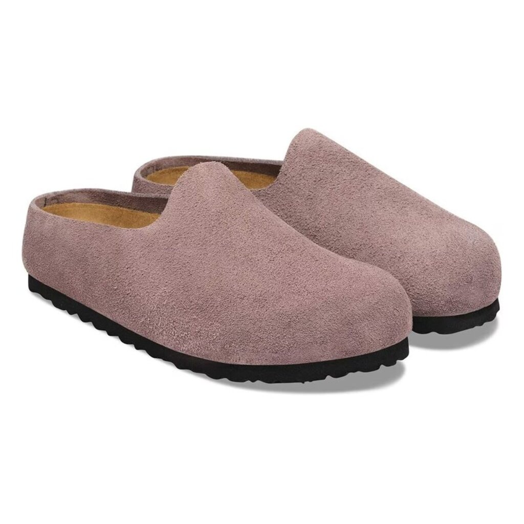 BIRKENSTOCK AMSTERDAM WRAPPED SUEDE-FADED PURPLE | BEND SHOE CO
