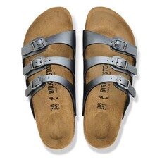 BIRKENSTOCK FLORIDA BIRKO-FLOR-METALLIC BLACK | BEND SHOE CO