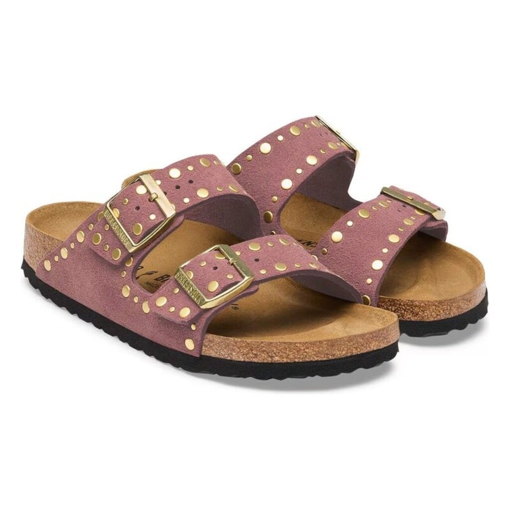 BIRKENSTOCK ARIZONA RIVETS SUEDE-PEPPER | BEND SHOE CO