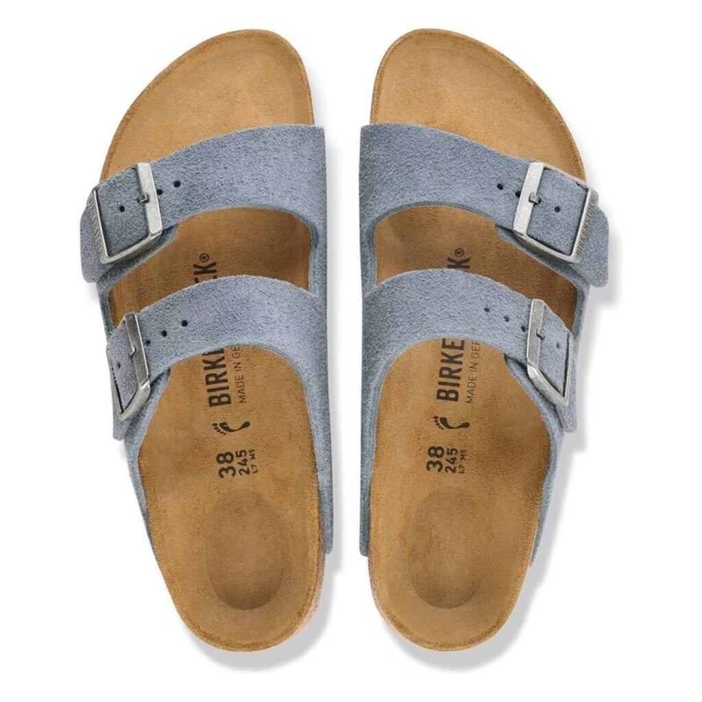 BIRKENSTOCK ARIZONA SUEDE-STONE BLUE | BEND SHOE CO