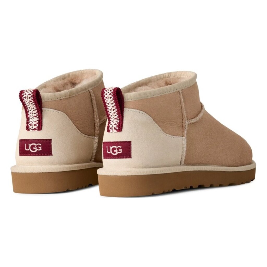 UGG MEN'S CLASSIC ULTRA MINI-DRIFTWOOD/BIKING RED | BEND SHOE CO