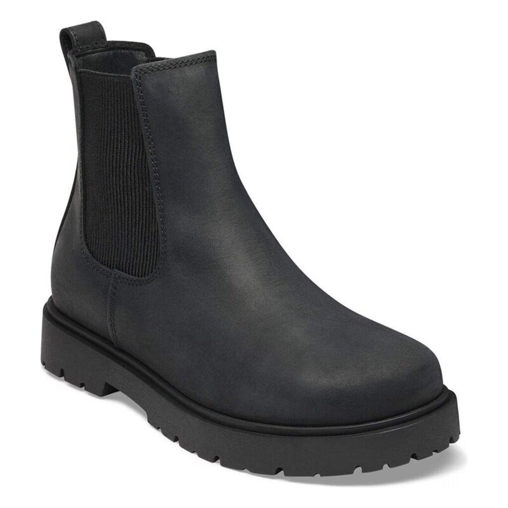 BIRKENSTOCK HIGHWOOD SLIP ON OILED LEATHER-BLACK | BEND SHOE CO
